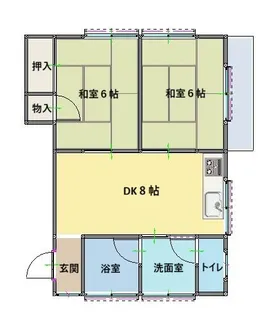 祥栄荘【2階】の間取り