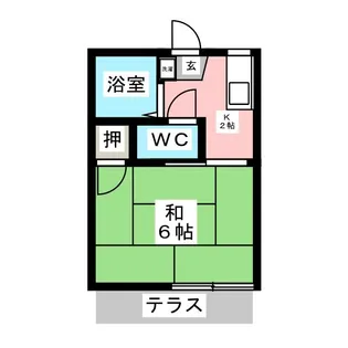 ハイツむらさき【1階】の間取り