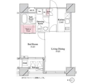 パークキューブ八丁堀【10階】の間取り