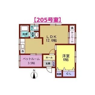 メゾン ド シュシュ【2階】の間取り