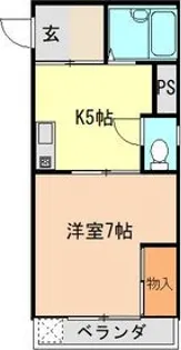 島川ハイツ【3階】の間取り