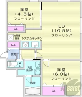 キャビン5【4階】の間取り
