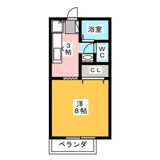 サンガーデンワカツキ A棟【2階】の間取り