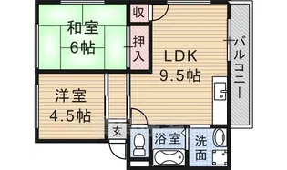 河合ハイツ【1階】の間取り