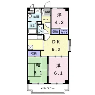 エミネンス深井【3階】の間取り