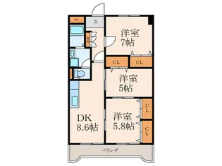 グリーンパレス黒崎【4階】の間取り
