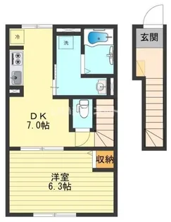 Orchid(オーキッド)A【2階】の間取り