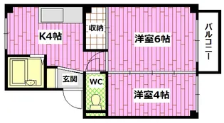 ハイツ青木【1階】の間取り