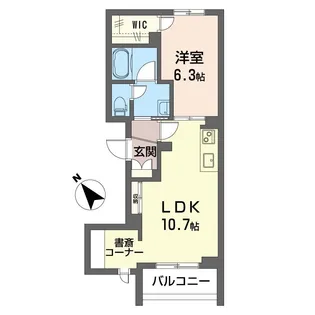 ラ・シャンス【2階】の間取り