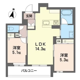 ジャカランダ【1階】の間取り