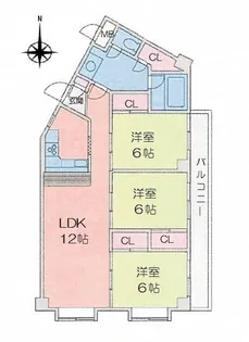 ワカバパレス【3階】の間取り