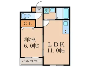 仮)CUORE納所WEST【2階】の間取り