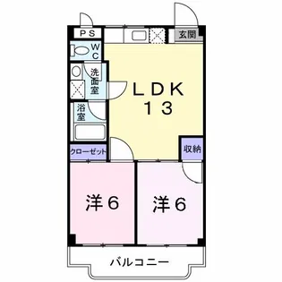高良ハイツ【4階】の間取り