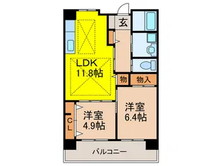 OPH北千里駅前2号棟【1階】の間取り