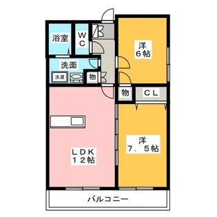 セラヴィ知立【1階】の間取り