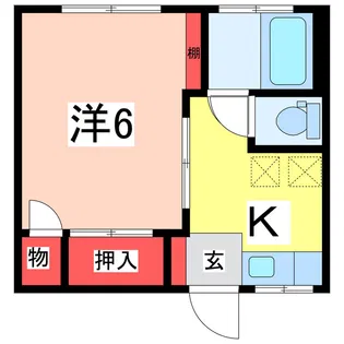 コーポラスゆたか【2階】の間取り