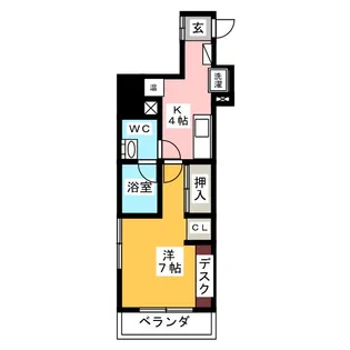 フィオーレ明大寺【4階】の間取り