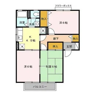 ヴィラ栗本【1】【2階】の間取り