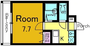 ラカーサ山科【4階】の間取り
