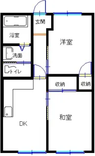 ラ・メゾン・ブランシュ【2階】の間取り