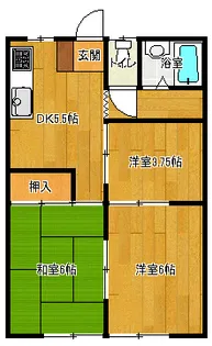 すみれハイツ阿左美【2階】の間取り