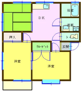 ハイツグランディールC【2階】の間取り