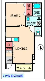 アズール【AZUL】【1階】の間取り