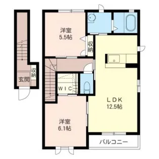 アムールB【2階】の間取り