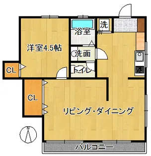 ASAIアパート【2階】の間取り