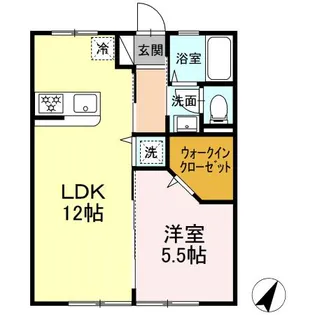 サージュ逗子【1階】の間取り