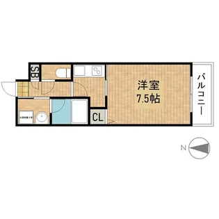 グランシス難波西【10階】の間取り