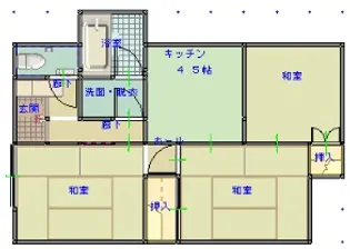福島県いわき市中岡町3【一戸建】の間取り