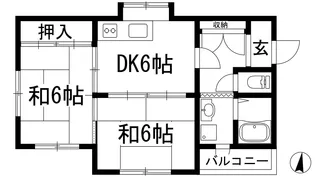パインヒル2南棟【2階】の間取り