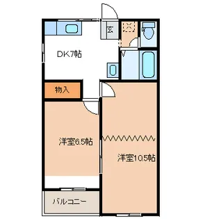 NSハイツI【2階】の間取り