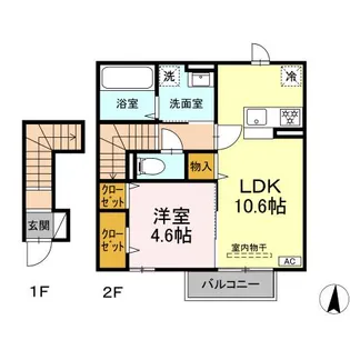 ハニーハイム【2階】の間取り