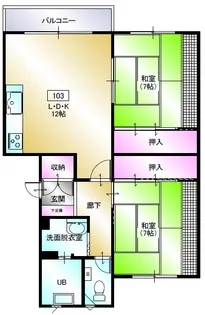 ペニンシュラ【3階】の間取り