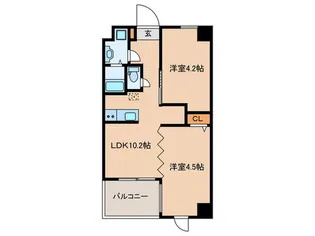 THE MARINA BAY【4階】の間取り