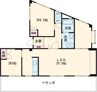 レジデンス螢茶屋【3階】の間取り