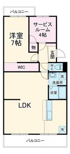 フローラ蜆塚II【4階】の間取り