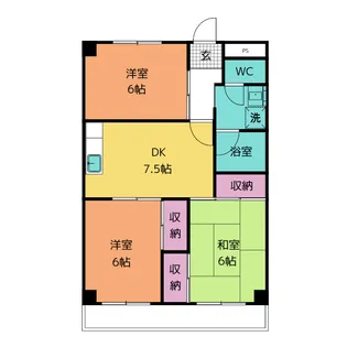 ラフォーレ城南【4階】の間取り