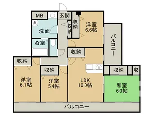 グランドメゾン幕張【4階】の間取り