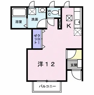 シャン・ド・フルール【1階】の間取り