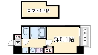 エステムコート三宮駅前ラ・ドゥー【5階】の間取り