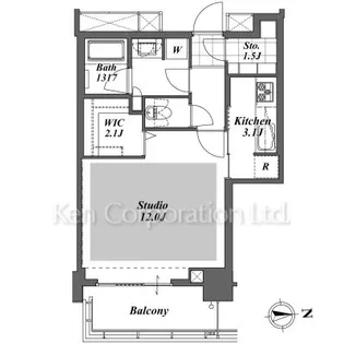 Brillia ist Tower 勝どき【26階】の間取り