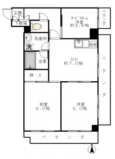 グリーンコート・パートI【3階】の間取り