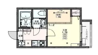 埼玉県越谷市大沢【アパート】の間取り