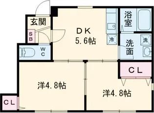 メゾンジェム【1階】の間取り