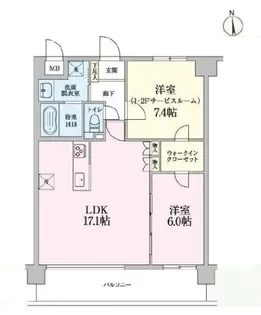 東京都練馬区中村南1【マンション】の間取り