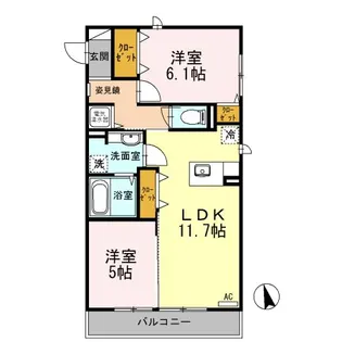 兵庫県小野市王子町【アパート】の間取り