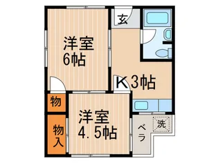 ハイツ稲吉【2階】の間取り